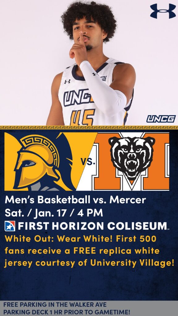 Men's basketball vs. Mercer, Saturday, January 17 at 4pm.