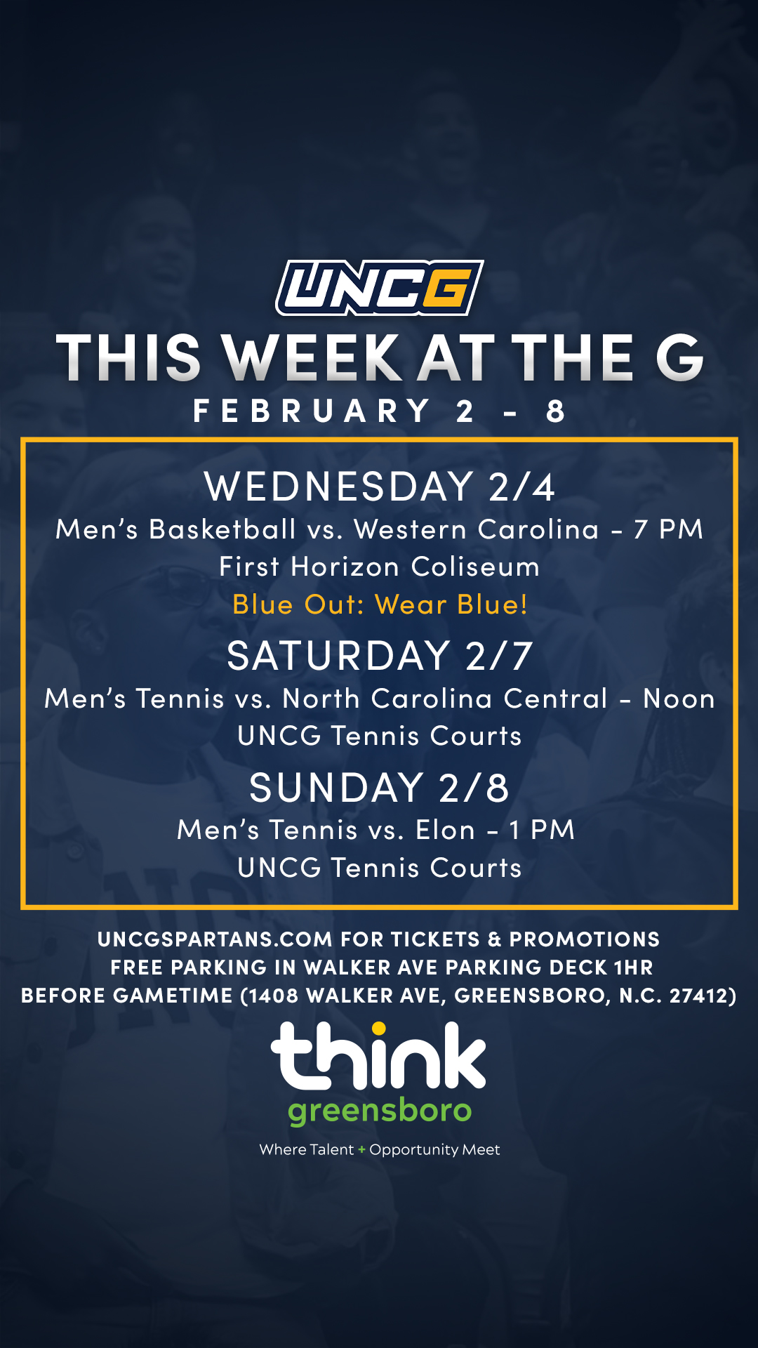 This Week at the G. Basketball on Wednesday at 7pm, with tennis on Saturday and Sunday.